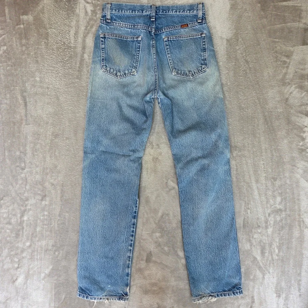 Vtg Rustler Mens Regular Fit Straight Leg Blue Denim Jeans 30x32 87619PW Mexico